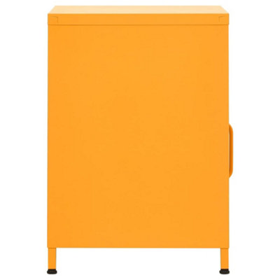 Berkfield Nightstands 2 pcs Mustard Yellow 35x35x51 cm Steel