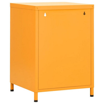 Berkfield Nightstands 2 pcs Mustard Yellow 35x35x51 cm Steel