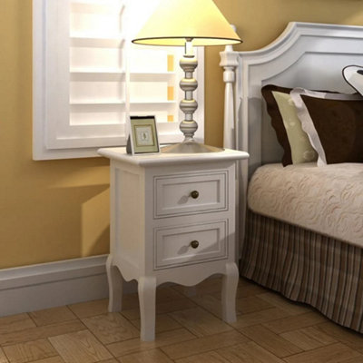 Berkfield Nightstands 4 pcs with 2 Drawers MDF White
