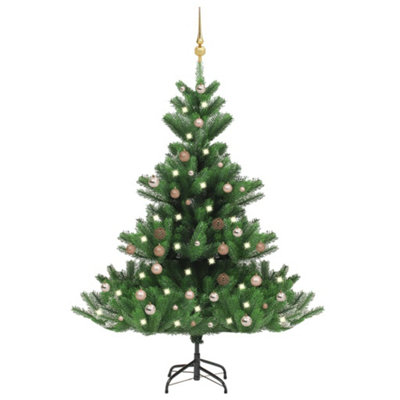 Berkfield Nordmann Fir Artificial Christmas Tree LED&Ball Set Green 120cm Price Comparisons | Compare The Build