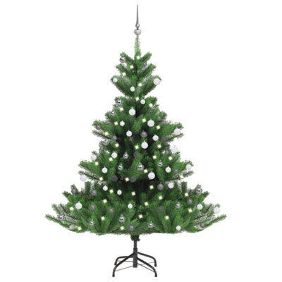 Berkfield Nordmann Fir Artificial Christmas Tree LED&Ball Set Green 180cm Price Comparisons | Compare The Build