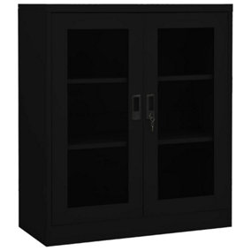 Berkfield Office Cabinet Black 90x40x105 cm Steel