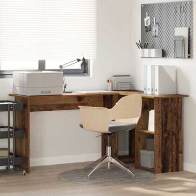 Berkfield Old Wood Computer Desk Old wood Engineered wood Medium