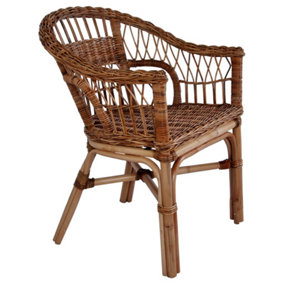 Berkfield Outdoor Chair Natural Rattan Brown
