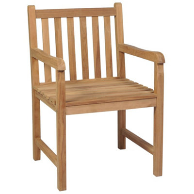 Berkfield Outdoor Chairs 6 pcs Solid Teak Wood