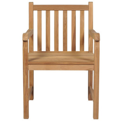 Berkfield Outdoor Chairs 6 pcs Solid Teak Wood