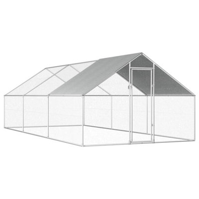 Berkfield Outdoor Chicken Cage 2.75x6x1.92 m Galvanised Steel