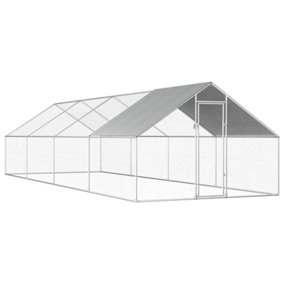 Berkfield Outdoor Chicken Cage 2.75x8x1.92 m Galvanised Steel