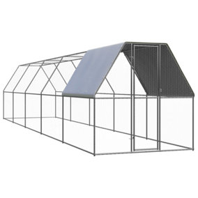 Berkfield Outdoor Chicken Cage 2x10x2 m Galvanised Steel