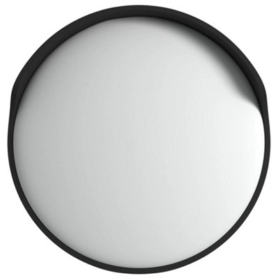 Berkfield Outdoor Convex Traffic Mirror Black Diameter 45 cm Polycarbonate