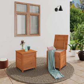 Berkfield Outdoor Cushion Box Brown 50x50x56 cm Solid Wood Fir