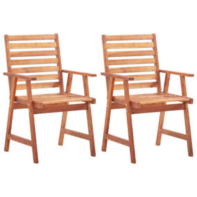 Berkfield Outdoor Dining Chairs 2 pcs Solid Acacia Wood