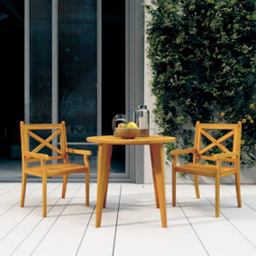 Berkfield Outdoor Dining Chairs 2 pcs Solid Wood Acacia