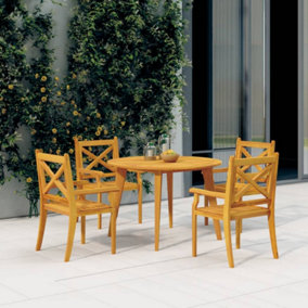 Berkfield Outdoor Dining Chairs 4 pcs Solid Wood Acacia