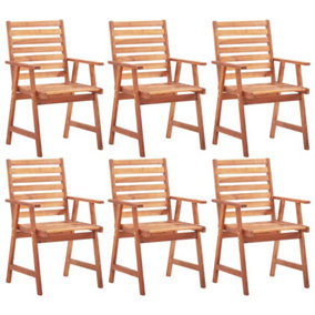 Berkfield Outdoor Dining Chairs 6 pcs Solid Acacia Wood