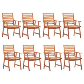 Berkfield Outdoor Dining Chairs 8 pcs Solid Acacia Wood