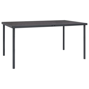 Berkfield Outdoor Dining Table Anthracite 150x90x74 cm Steel