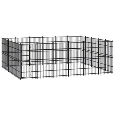 Berkfield Outdoor Dog Kennel Steel 27.65 m2 | DIY at B&Q