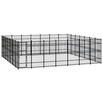 Berkfield Outdoor Dog Kennel Steel 45.16 m2 | DIY at B&Q