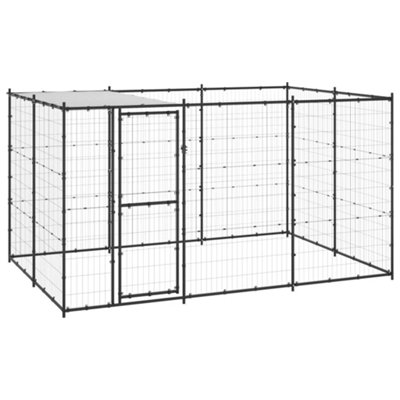 Berkfield Outdoor Dog Kennel Steel with Roof 7.26 m2 Price Comparisons | Compare The Build