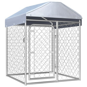 Berkfield Outdoor Dog Kennel with Roof 100x100x125 cm