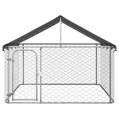 Large outdoor dog sales kennel with cover