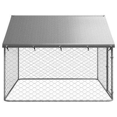 Berkfield Outdoor Dog Kennel with Roof 200x200x150 cm