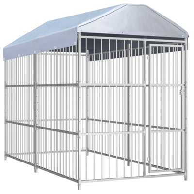 Berkfield Outdoor Dog Kennel with Roof 300x150x200 cm Price Comparisons | Compare The Build