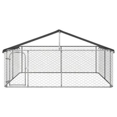 Outdoor dog best sale kennel with roof