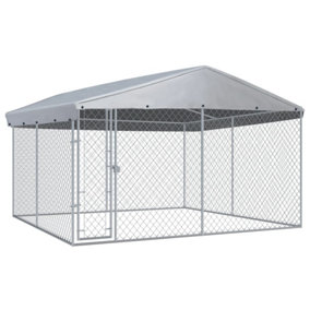 Berkfield Outdoor Dog Kennel with Roof 382x382x225 cm