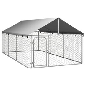 Berkfield Outdoor Dog Kennel with Roof 400x200x150 cm