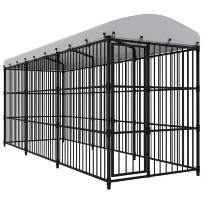 Berkfield Outdoor Dog Kennel with Roof 450x150x210 cm Price Comparisons | Compare The Build