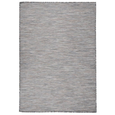 Berkfield Outdoor Flatweave Rug 160x230 cm Brown and Black DIY at B&Q