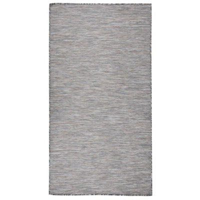 Berkfield Outdoor Flatweave Rug 80x150 cm Brown and Black