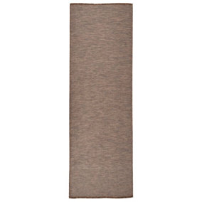 Berkfield Outdoor Flatweave Rug 80x250 cm Brown