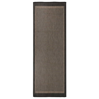 Berkfield Outdoor Flatweave Rug 80x250 cm Dark Brown