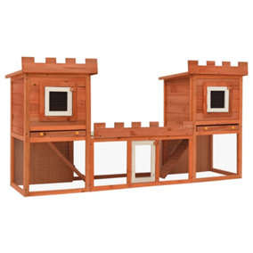 Berkfield Outdoor Large Rabbit Hutch House Pet Cage Double House