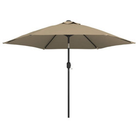 Berkfield Outdoor Parasol with Metal Pole 300 cm Taupe