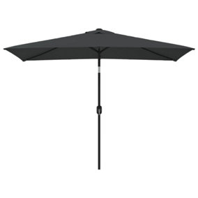 Berkfield Outdoor Parasol with Metal Pole 300x200 cm Anthracite