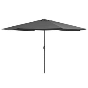 Berkfield Outdoor Parasol with Metal Pole 400 cm Anthracite