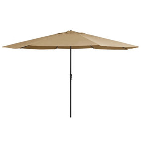 Berkfield Outdoor Parasol with Metal Pole 400 cm Taupe
