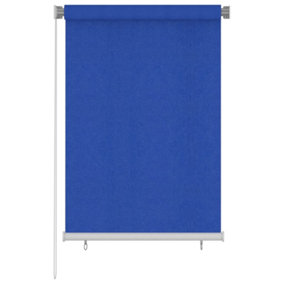 Berkfield Outdoor Roller Blind 100x140 cm Blue HDPE