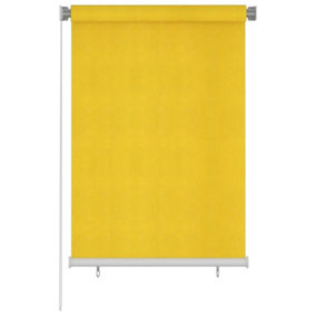 Berkfield Outdoor Roller Blind 100x140 cm Yellow HDPE