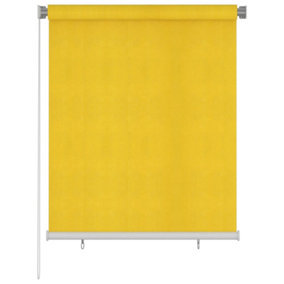 Berkfield Outdoor Roller Blind 120x140 cm Yellow HDPE