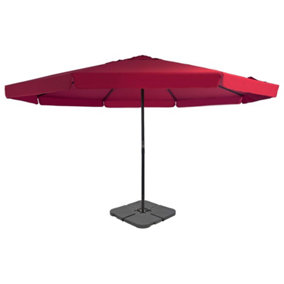 Berkfield Outdoor Umbrella with Portable Base Red