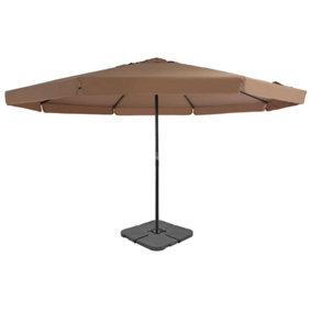 Berkfield Outdoor Umbrella with Portable Base Taupe