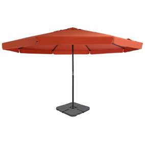 Berkfield Outdoor Umbrella with Portable Base Terracotta