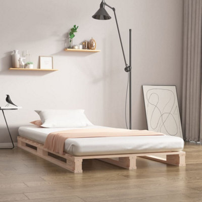 Queen size pallet bed deals with lights