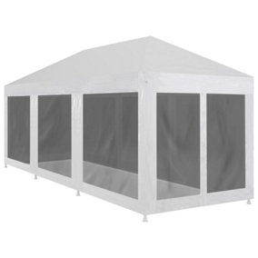 Berkfield Party Tent with 8 Mesh Sidewalls 9x3 m