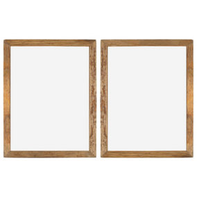 Berkfield Photo Frames 2 pcs 90x70 cm Solid Reclaimed Wood and Glass